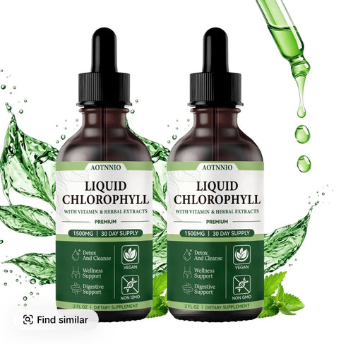 Clear Chlorophyll Liquid Drops | 1500 mg Chlorophyll Supplement | Supports Natural Cleansing, Digestive Health & Daily Wellness | Natural Ingredients | No Artificial Colors | Natural Mint Flavor | 30-Day Supply
