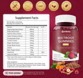 Organic Beet Root Gummies - 12-in-1 Nitric Oxide Support Edible Vitamin Supplement, Gluten-Free Wellness Formula with Raspberry, Ginger + Cayenne, Grape Seed + Turmeric, 2-Gummy Dose for Blood Flow, 60 Count Strawberry Flavor