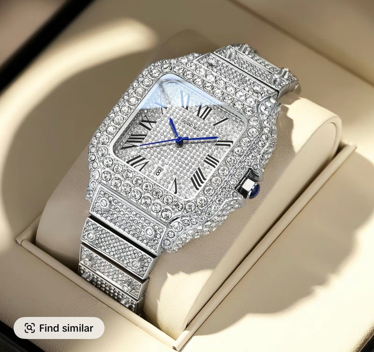 Rose Gold Hip Hop Watch — Square Dial