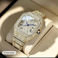 Men’s Iced Watch — Rose Gold Statement